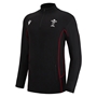 Wales Mens Travel 1/4 Softshell Zip Top - Black 2023 - Front 