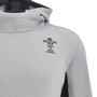 Wales Mens Travel Pullover Hoodie - Grey 2023 - Wales Logo 