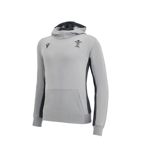 Wales Kids Travel Pullover Hoodie - Grey 2023 - Front Wales Kids Travel Pullover Hoodie - Grey 2023 - Front