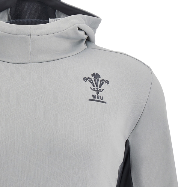 Wales Kids Travel Pullover Hoodie - Grey 2023 - Wales Logo
