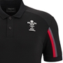 Wales Mens Travel Tech Polo - Black 2023 - Wales Logo 