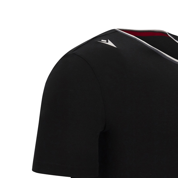 Wales Mens Leisure Cotton Tee - Black 2023 - Sleeve