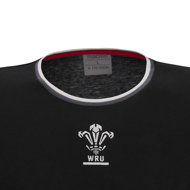 Wales Kids Leisure Cotton Tee - Black 2023 - Wales Logo