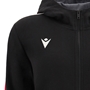 Wales Womens Leisure Full Zip Hoodie - Black 2023 - Macron Logo 