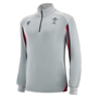 Wales Mens Travel 1/4 Zip Fleece - Grey 2023 - Front 