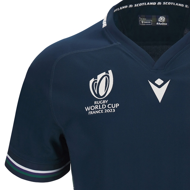 Scotland Mens Rugby World Cup 2023 Home Rugby Shirt - RWC23 and 