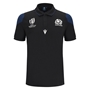 Scotland Mens Rugby World Cup 2023 Travel Polo - Black - Front 