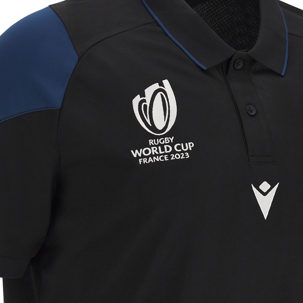 Scotland Mens Rugby World Cup 2023 Travel Polo - Black - RWC23 a