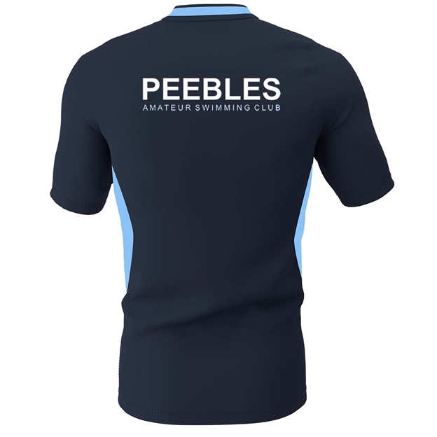 Peebles ASC Pro Training Tee Navy/Sky - Back