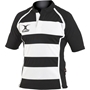 Gilbert Teamwear Xact Hooped Match Shirt Black/White - Front 