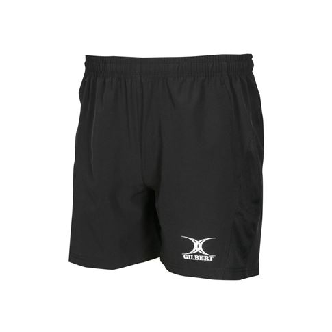 Gilbert Teamwear Classic Leisure Shorts Black Kids - Front Gilbert Teamwear Classic Leisure Shorts Black Kids - Front