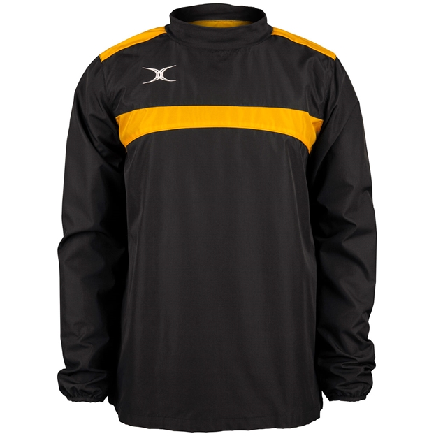 Gilbert Teamwear Photon Warm Up Top Black/Gold - Front