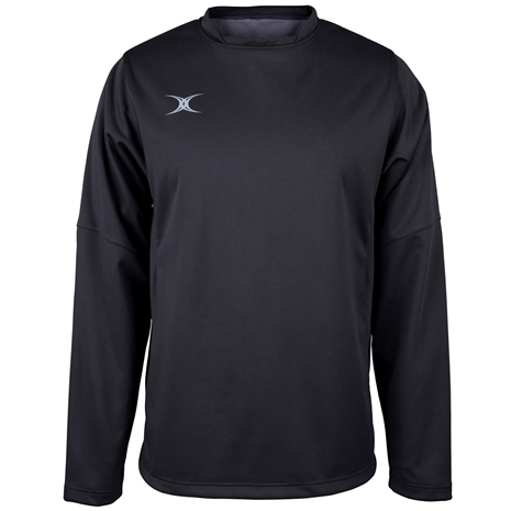 Gilbert Teamwear Pro Warm Up Top Black - Front 1