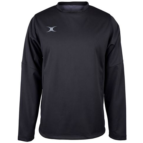 Gilbert Teamwear Pro Warm Up Top Black - Front 1 Gilbert Teamwear Pro Warm Up Top Black - Front 1