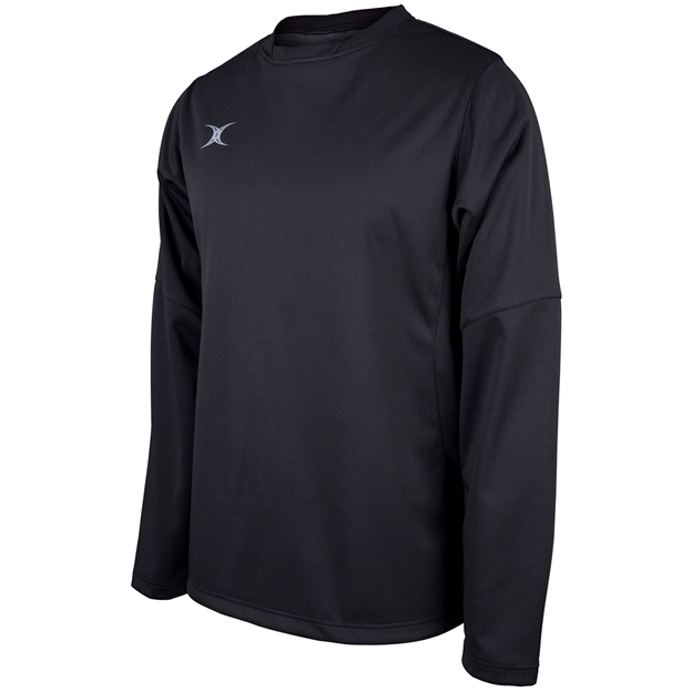 Gilbert Teamwear Pro Warm Up Top Black - Front 2
