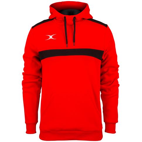 Gilbert Teamwear Photon Pullover Hoodie Red/Black Kids - Front Gilbert Teamwear Photon Pullover Hoodie Red/Black Kids - Front