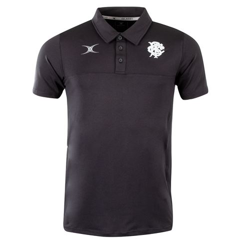 Barbarians Pro Tech Polo Black - Front Barbarians Pro Tech Polo Black - Front