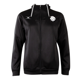 Barbarians Womens Pro Tech Full Zip Hoodie Black - Front