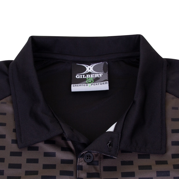Barbarians Mens Solar Polo - Black - Collar