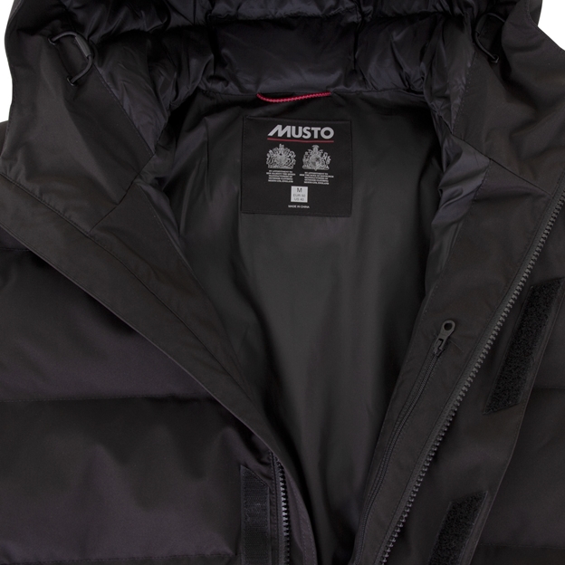 Musto Mens Marina Quilted Parka Jacket - Black - Pocket
