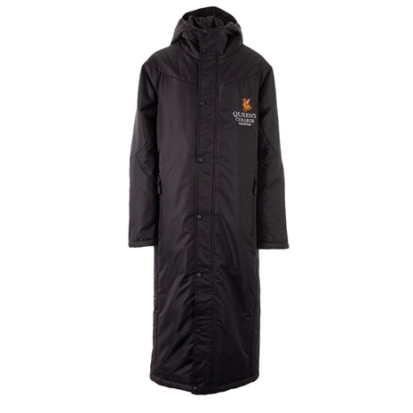 Queens College Contoured Bench Coat Black Kids - Front