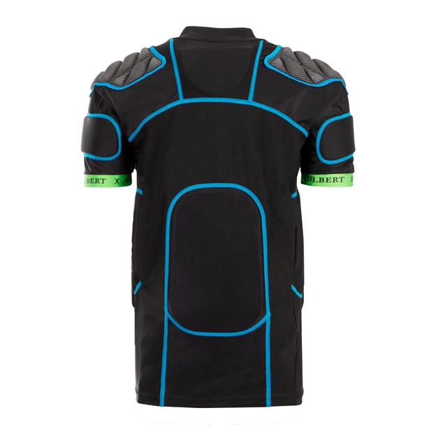 Gilbert Kids XP500 Rugby Shoulder Pads - Black - Back