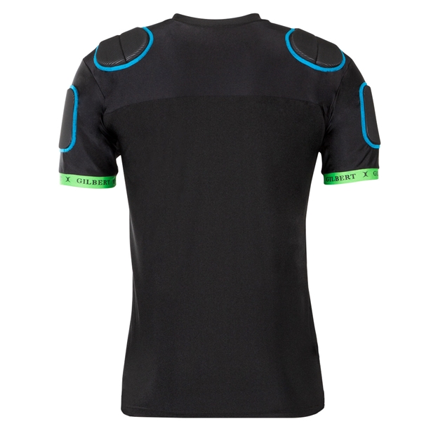 Gilbert Adults XP100 Rugby Shoulder Pads - Black - Back