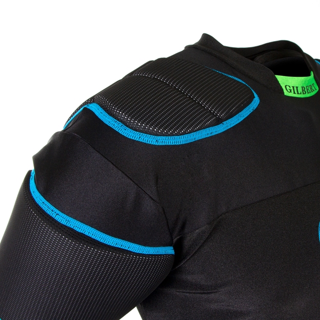 Gilbert Adults XP100 Rugby Shoulder Pads - Black - Padding