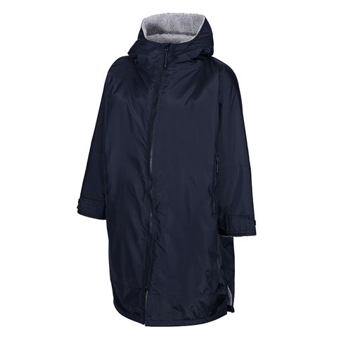 Kids Unbranded Teamwear Weatherproof Changing Robe - Navy - Fron Kids Unbranded Teamwear Weatherproof Changing Robe - Navy - Fron