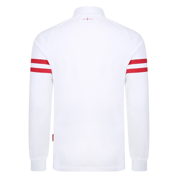 England Mens Classic Home Rugby Shirt - Long Sleeve White 2023 -