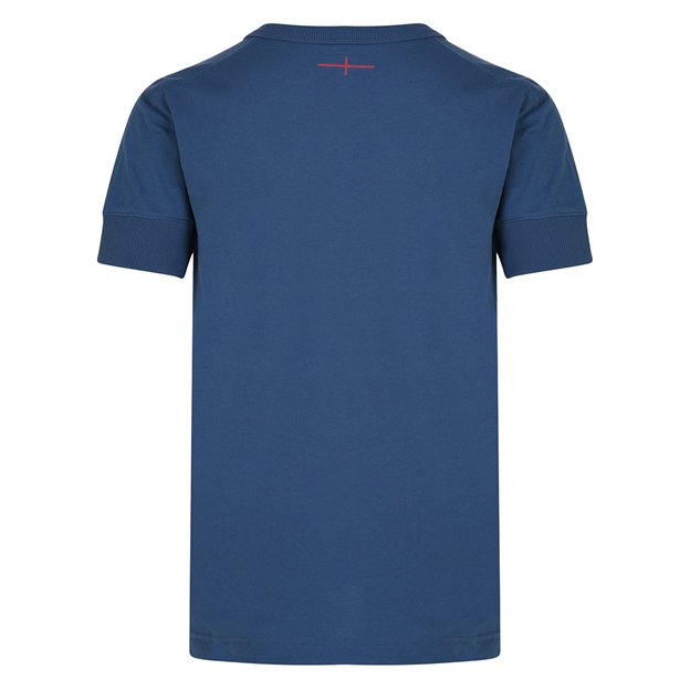 England Kids Cotton T-Shirt - Ensign Blue 2023 - Back