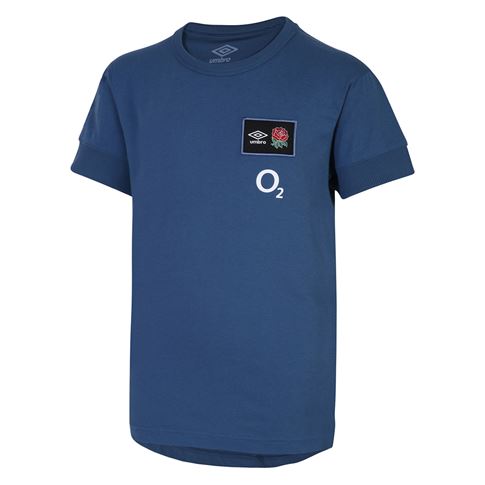 England Kids Cotton T-Shirt - Ensign Blue 2023 - Front England Kids Cotton T-Shirt - Ensign Blue 2023 - Front