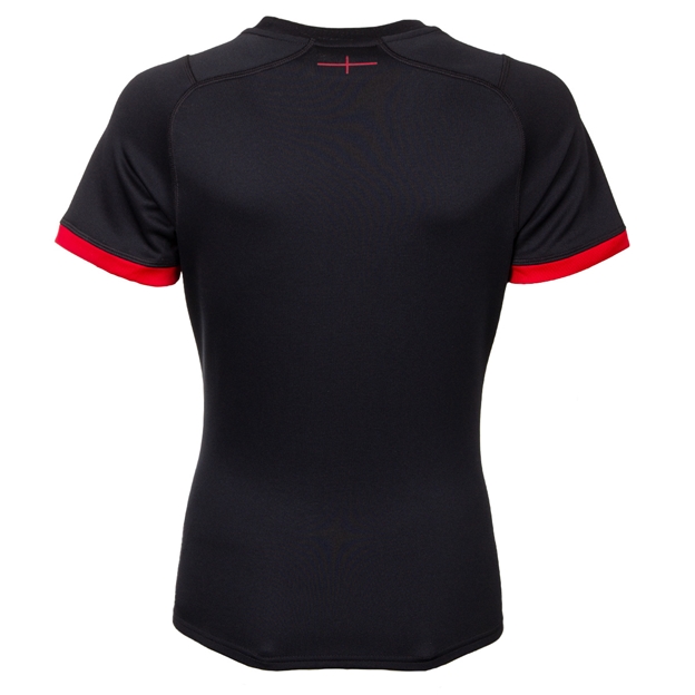England Womens 7 Alternate Rugby Shirt - Short Sleeve Black 2023