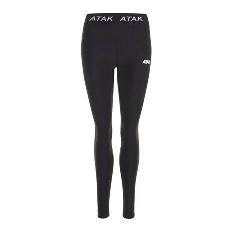 Atak Womens Compression Leggings - Black - Front
