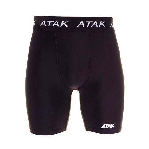 Atak Mens Compression Shorts - Black - Front Atak Mens Compression Shorts - Black - Front