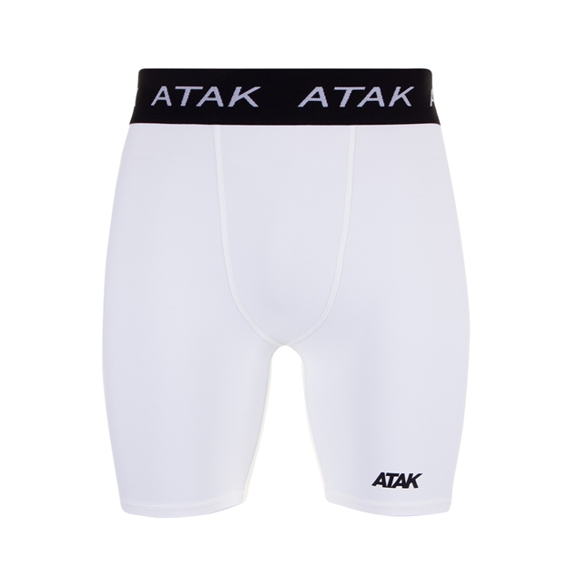 Atak Mens Compression Shorts - White - Front