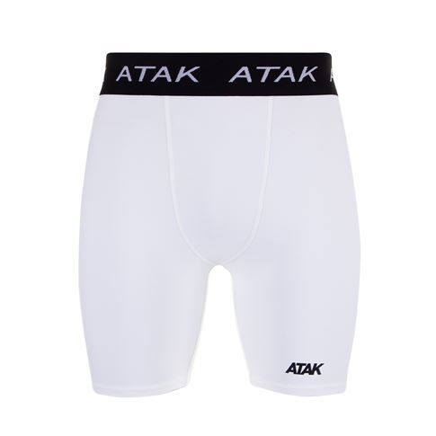 Atak Mens Compression Shorts - White - Front Atak Mens Compression Shorts - White - Front