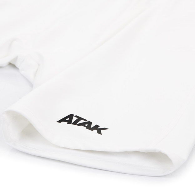 Atak Mens Compression Shorts - White - Hem