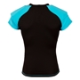 Body Armour Tech Rugby Shoulder Pads Black/Cyan Kids - Back 