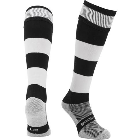 Black/White Hooped WackySox Socks Black/White Hooped WackySox Socks