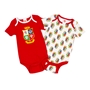 Brecrest Baby British & Irish Lions Twin Pack of Bodysuits - Red 