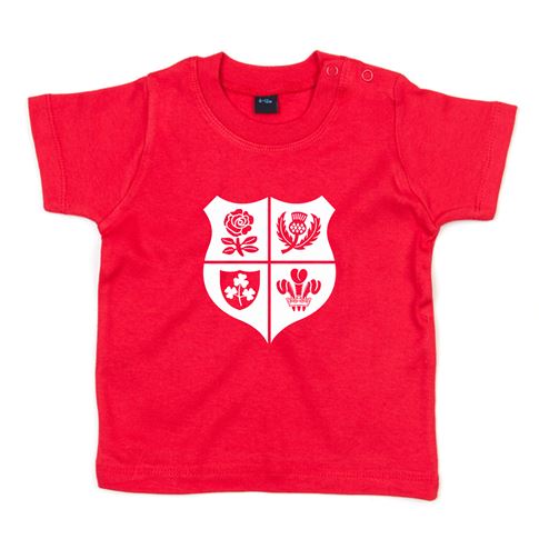Baby Lions 1888 Tee Shirt - Short Sleeve Red - Front Baby Lions 1888 Tee Shirt - Short Sleeve Red - Front