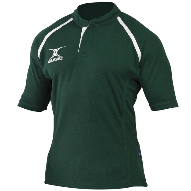 Gilbert Teamwear Xact Plain Match Shirt Green Kids - Front