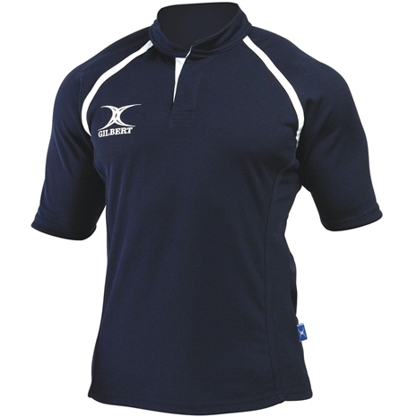 Gilbert Teamwear Xact Plain Match Shirt Navy Kids - Front