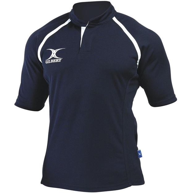 Gilbert Teamwear Xact Plain Match Shirt Navy Kids - Front