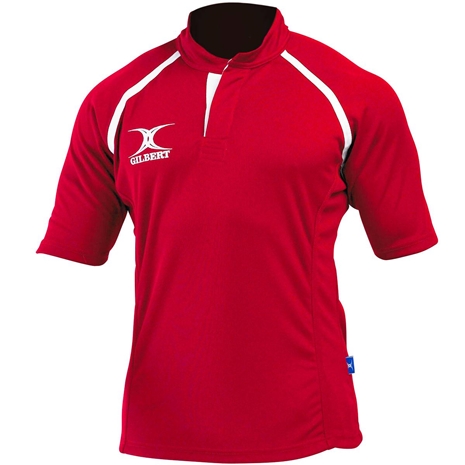 Gilbert Teamwear Xact Plain Match Shirt Red Kids - Front