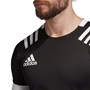 adidas 3S Rugby Match Shirt Black - Detail 3 