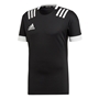 adidas 3S Rugby Match Shirt Black - Front 