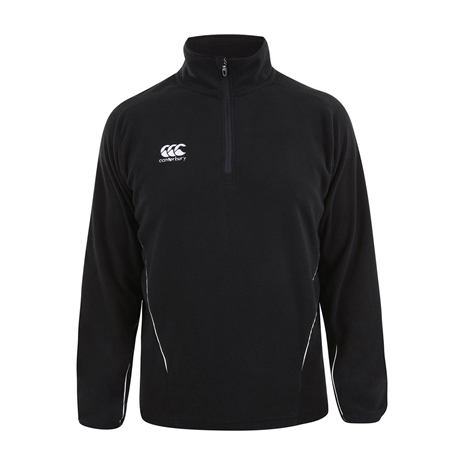 Canterbury Teamwear Team 1/4 Zip Microfleece Black Kids - Front