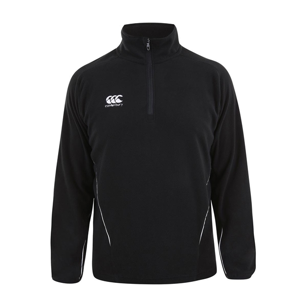 Canterbury Teamwear Team 1/4 Zip Microfleece Black Kids - Front